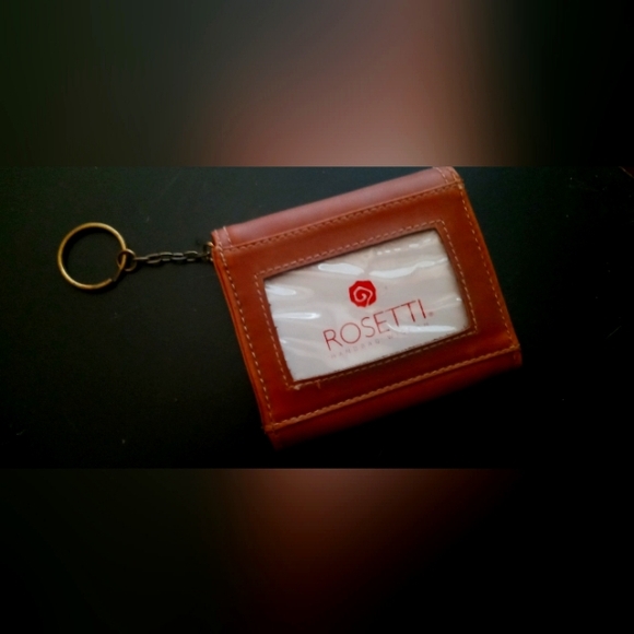 Rosetti Handbags - Rosetti Brown Leather Card Holder Keychain